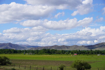 landscape with mountains