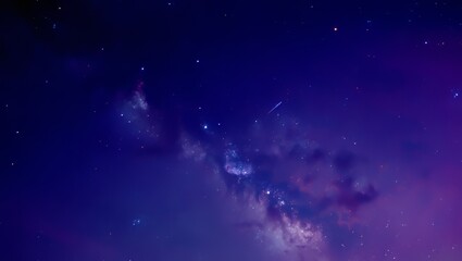 Obraz premium Vast expanse of the night sky filled with countless stars and nebulae