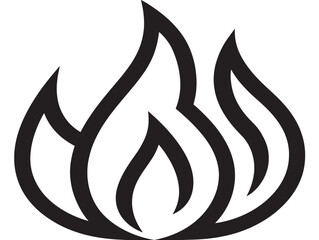 Obraz premium Clean Flame Icon Design with Modern Vector Style