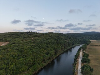 Obraz premium Aerial View of Peaceful Harbor