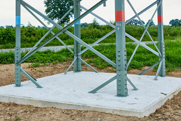 strommasten, fundament