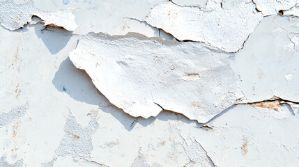 Fototapeta premium Close-up of peeling paint on a wall, showcasing textures and layers of old and new paint, perfect for design and renovation themes.
