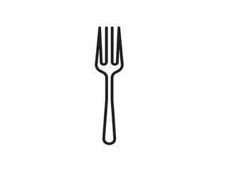 Stylish Fork Icon in Clean Minimalist Vector Style