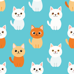 Obraz premium seamless pattern with cats