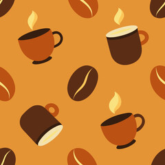 Obraz premium seamless coffee pattern