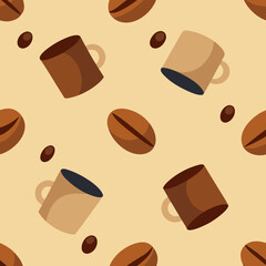 Obraz premium seamless coffee pattern
