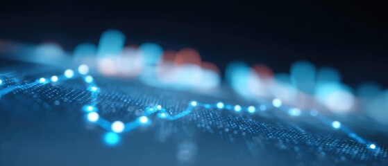 Fototapeta premium Abstract visualization of data analysis and charts, scientific method