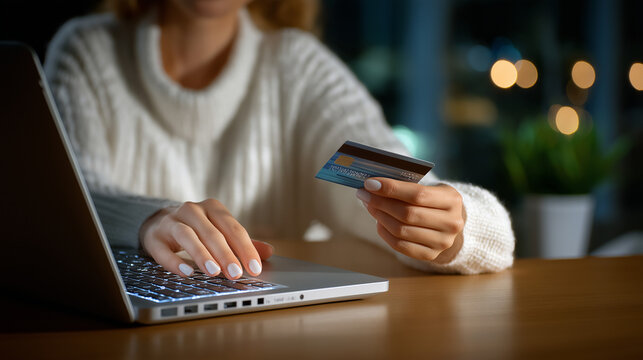 Secure Online Payment: Entering Credit Card Information