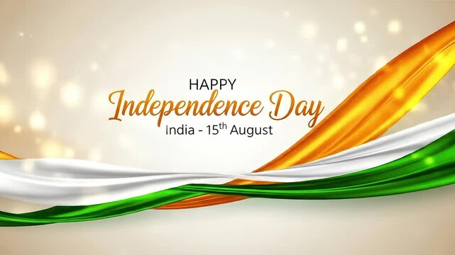 A festive greeting card for India's Independence Day on 15th August.