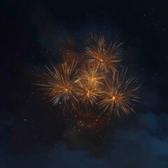 colorful fireworks to celebrate new year event in the night sky