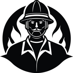 Firefighter Illustration | Fire Rescue Vector Art | Emergency Services Concept Design

