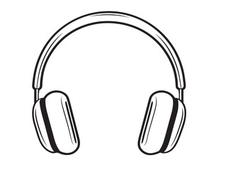 Clean Vector Headset Icon for Audio Design