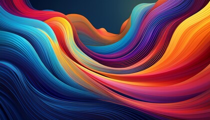 Obraz premium vivid swirling lines create abstract flow against minimalistic background highlighting vibrant motion and energy suitable