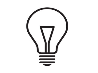 Simple Line Art of Creative Lightbulb Icon