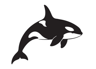 orca logo silhouette vector, killer whale orca logo silhouette, orca killer whale logo vector illustration, black silhouette of orca whale logo silhouettes vector on a white background