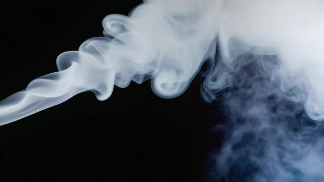 Vape smoke drifting in the air, dark background, wispy, swirling vapor. Vape smoke drifting in the air, dark background, wispy, swirling vapor.