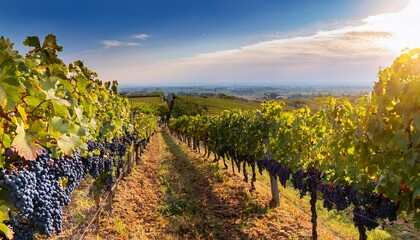 ripe pinot noir grapes in the vineyard spatburgunder trauben im weinberg