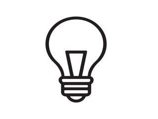 Elegant Line Art of Lightbulb Icon Design