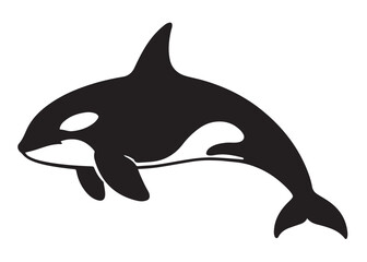 orca logo silhouette vector, killer whale orca logo silhouette, orca killer whale logo vector illustration, black silhouette of orca whale logo silhouettes vector on a white background