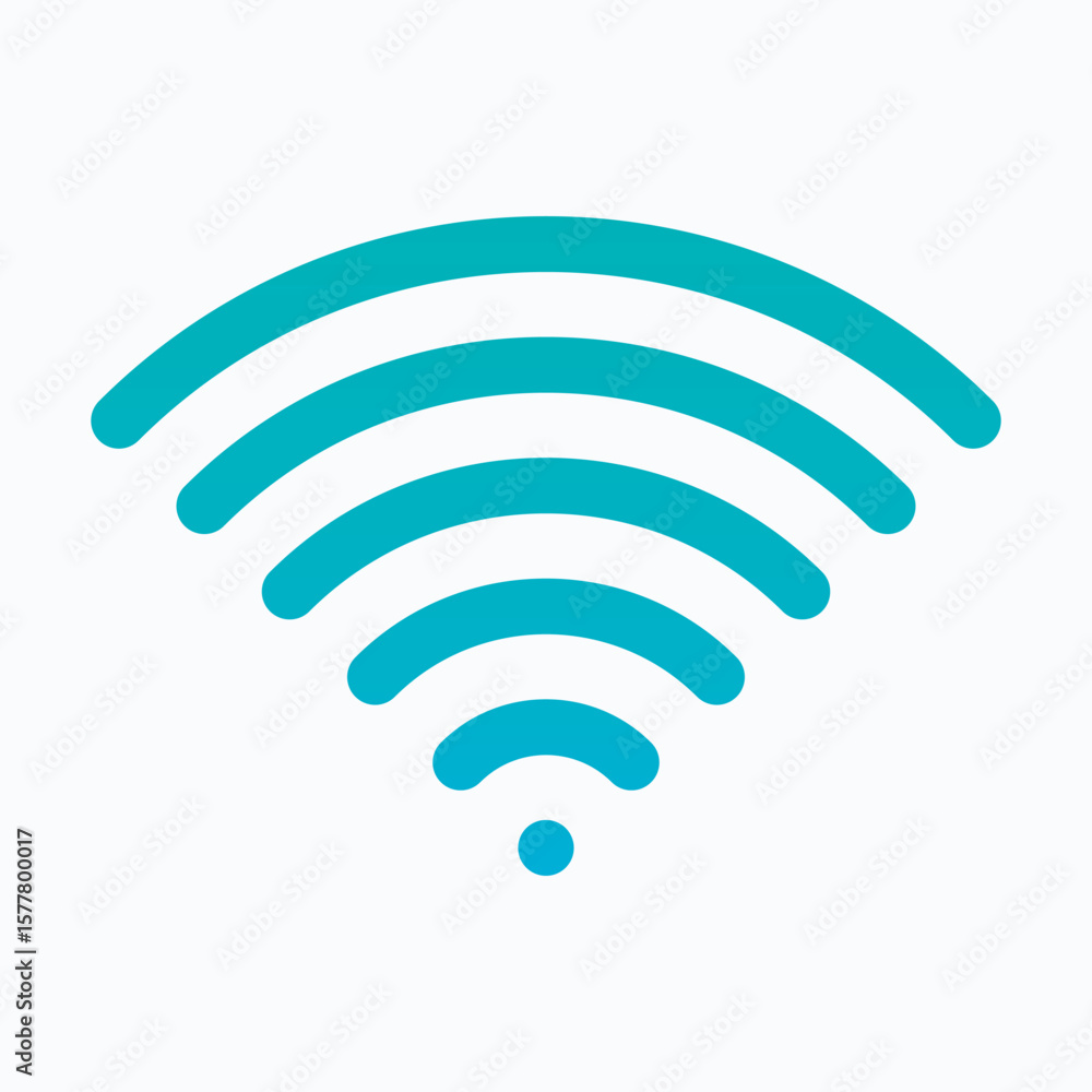 Poster wi fi lineal gradient icon for user interface, isolated vector icon.