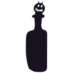 Halloween Silhouette Vector Hand Drawn 