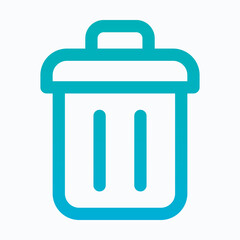 Delete Lineal Gradient Icon For User Interface, Isolated Vector Icon. 