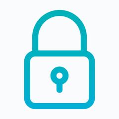 Padlock Lineal Gradient Icon For User Interface, Isolated Vector Icon. 
