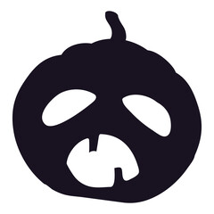 Halloween Silhouette Vector Hand Drawn 