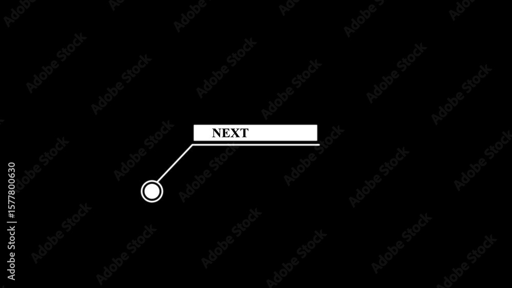 Fototapete animation of hud elements with text next level. hud elements on black background. 4k video,hud eleme