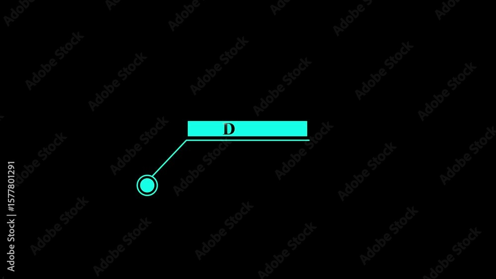 Fototapete animation of hud elements with text data . animate a callus for text.motion graphics animation , 4k 