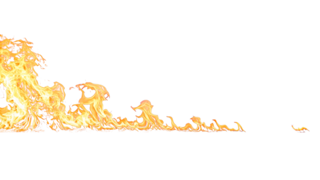 Intense Flames Burning Across a Dark Surface with Bright Orange Color and Smoke.