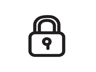 Sleek Vector Lock Icon with Clean Line Work