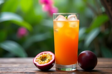 Fototapeta premium glass of orange juice