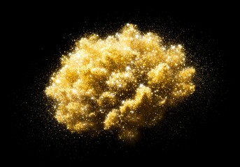 Golden Glitter Explosion Sparkling Background