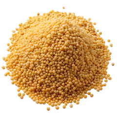 Millet Seeds Pile on Transparent Background