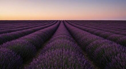 Lavender Fields at Sunset A Serene Landscape
