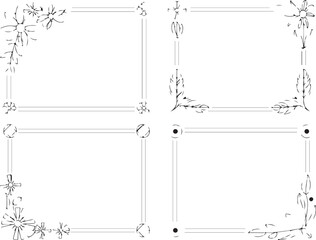 Minimal Flower Frame Vector Collection

