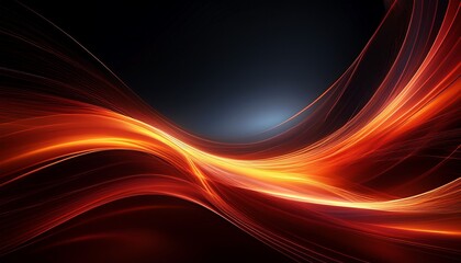 Fototapeta premium a powerful abstract background with flowing red and orange light waves evoking energy and motion perfect for modern dynamic designs and technology inspired visuals