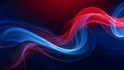 Obraz premium abstract blue red swirling smoke waves motion background perfect for projects needing vibrant energy and dynamic visuals