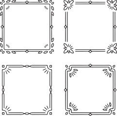 Decorative Square Floral Frame Bundle

