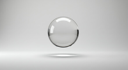 Clear sphere against a plain background.