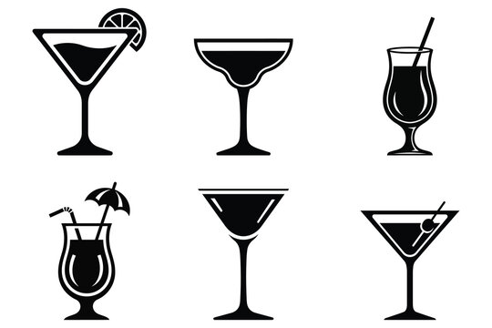 set of cocktails - Powered by Adobe