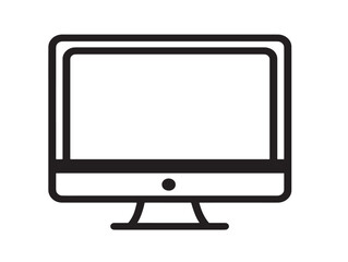 Simple Clean Monitor Icon With Modern Aesthetic