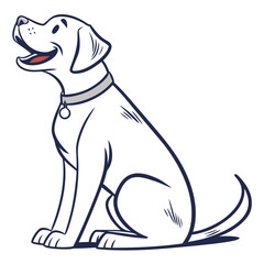 Obraz premium labrador retriever dog cute pose vector illustra