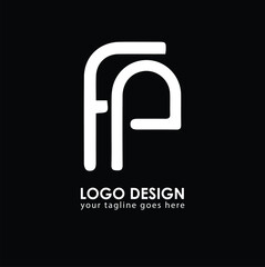 FP FP Logo Design, Creative Minimal Letter FP FP Monogram