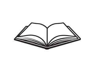 Clean and Simple Open Book Icon Vector Design