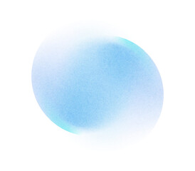 Gradient background, color gradation circle with grain noise texture, vector abstract watercolor holographic blu