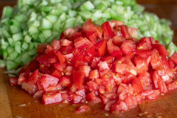 Chopping Fresh Vegetables