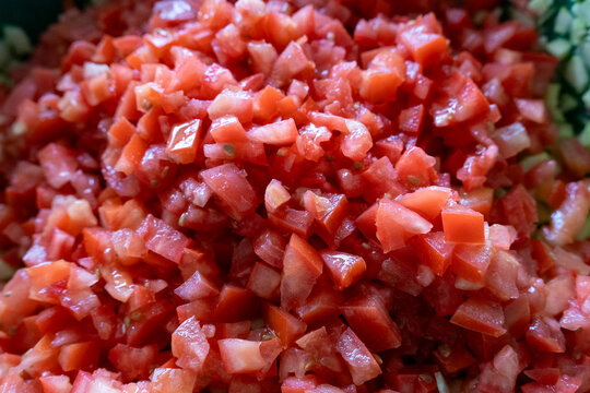 Chopped Tomatoes in Natural Light