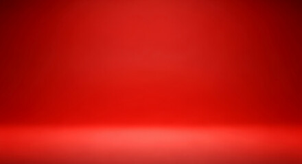 Obraz premium Clean and vibrant red studio background with a smooth gradient effect